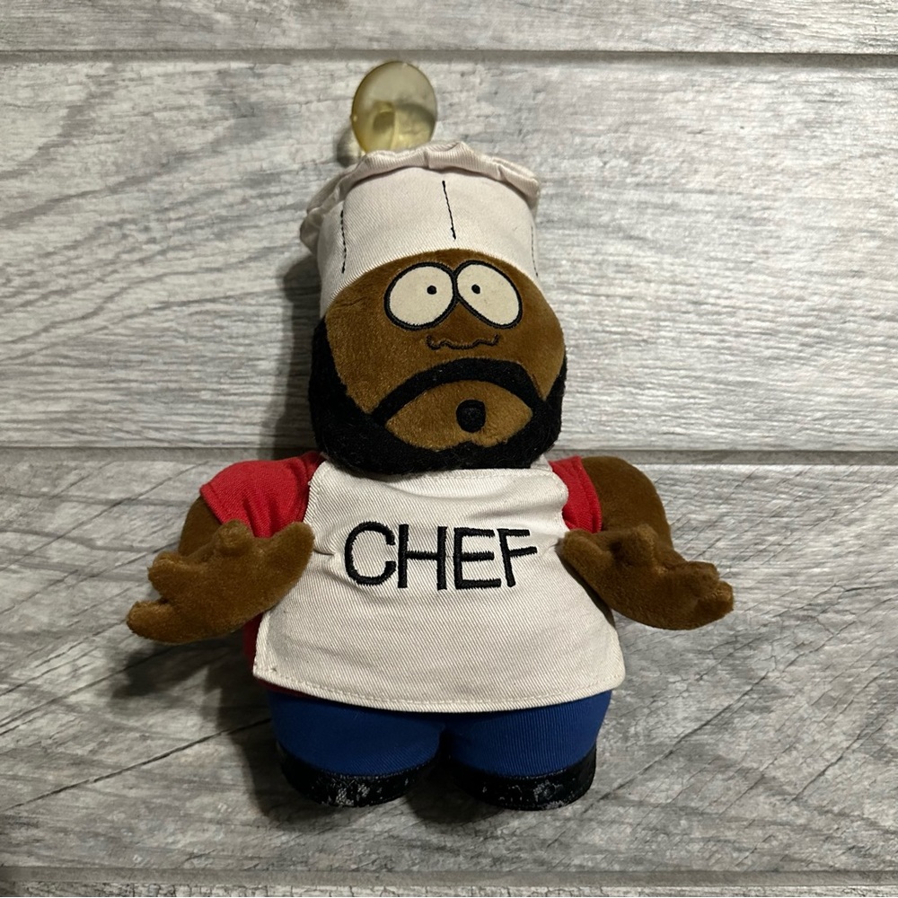 South Park Chef Plush Toy Doll  1998 Weighted Feet Vintage 9”